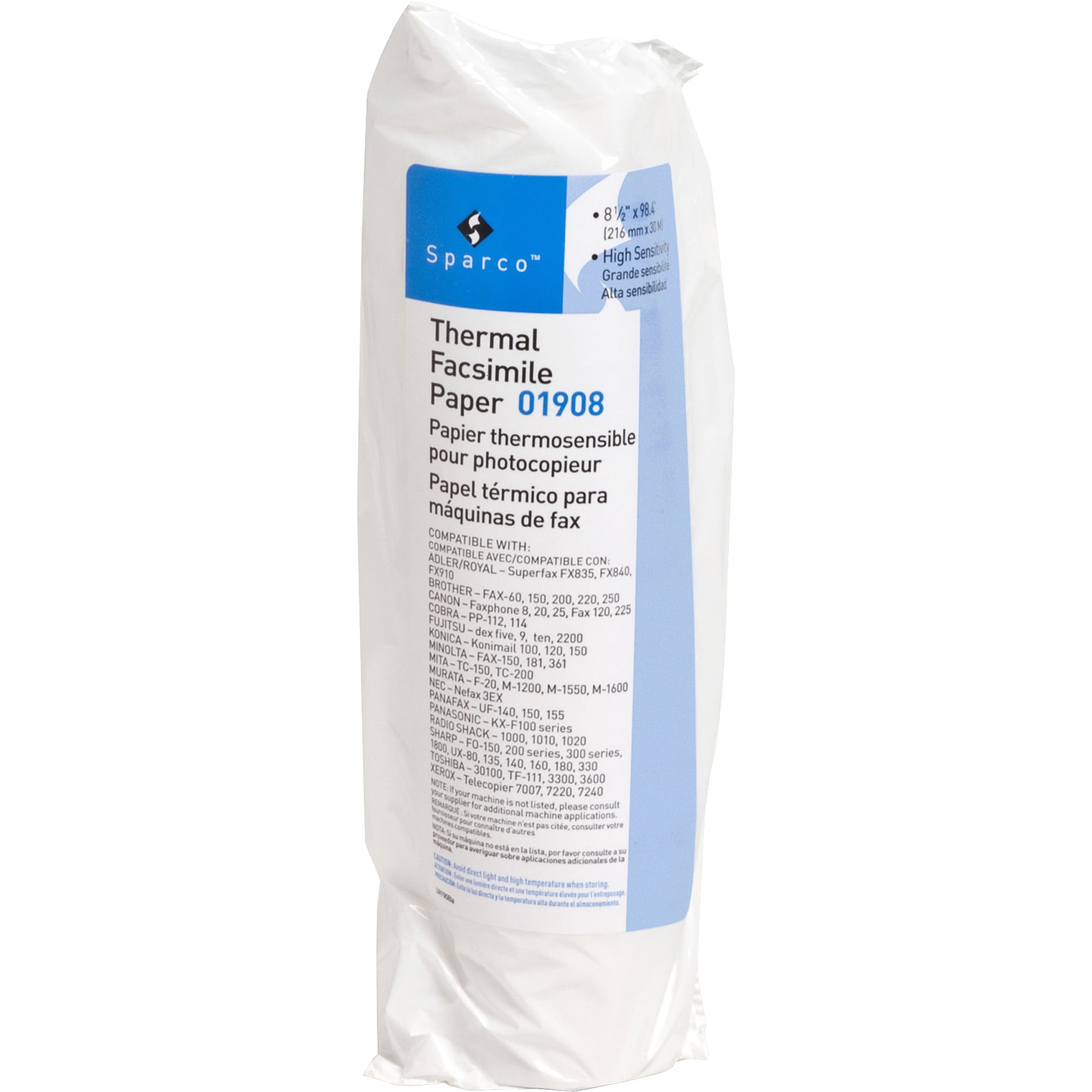 Sparco, SPR01908, Thermal Facsimile Paper, 6 / Carton, White