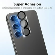 For Samsung Galaxy S25  /S25 Plus /S24  Plus Camera Lens Protector HD Clear 2.5D Tempered Glass with Black Edge, Case-Friendly, Ultra-Thin, Easy to Install Cover, XPM Protector [Clear Black]