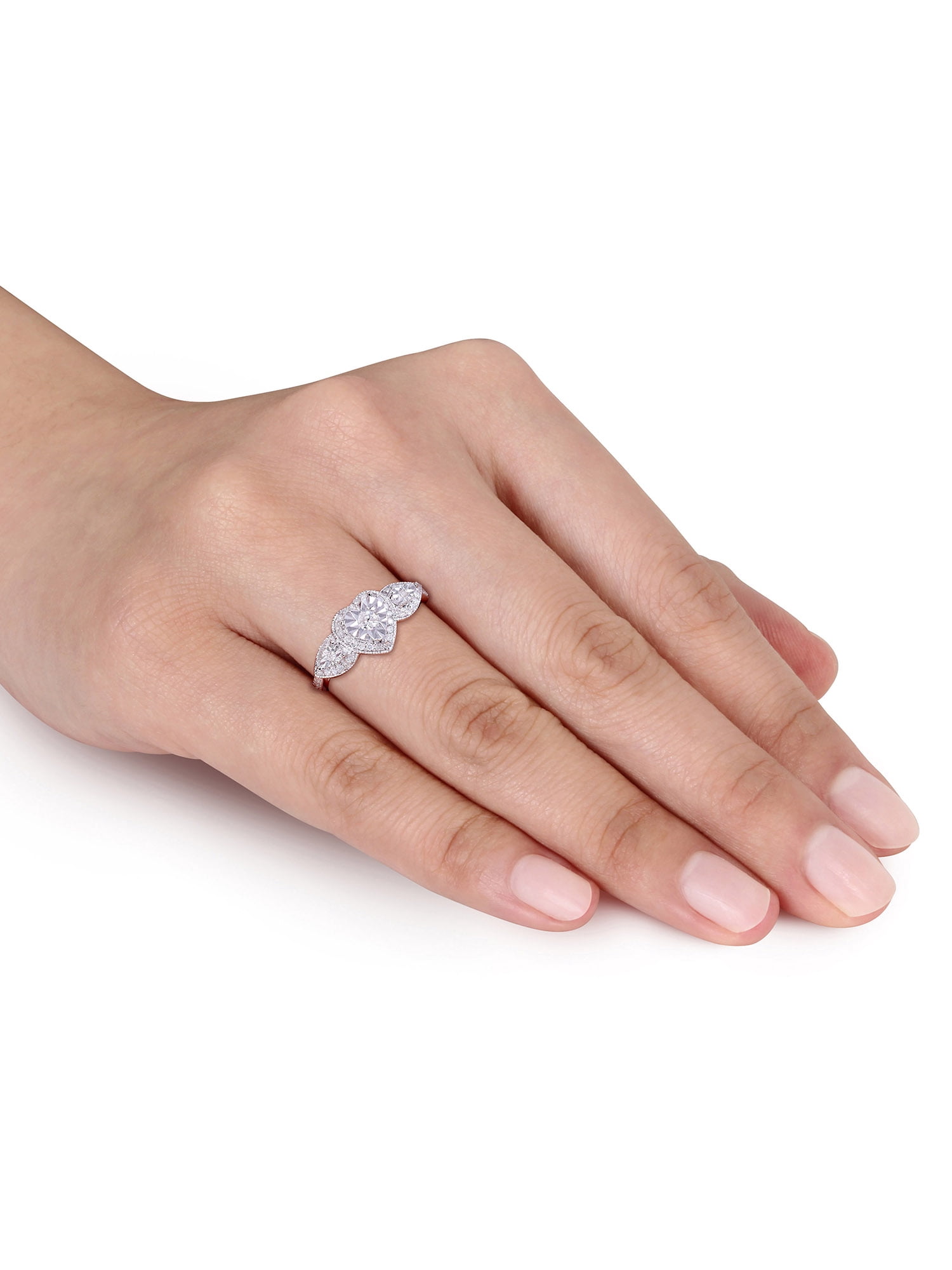 Everly Women's Diamond Sterling Silver Engagement Ring