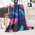thumbnail image 2 of Neon Feather with Dots Pattern Blanket,Comfortable Soft Lamb Wool Throw Blanket,All Season,Warm Lightweight Blankets for Sofa Bed Couch Living Room Chair,60"x80", 2 of 4