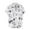 White, variant on Fashion Turn Down Short Sleeve Button Men Casual Printed Shirt White XXL
