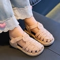 thumbnail image 2 of Toddler Girl Gladiator Strappy Sandals Kids Summer Open Toe Adjustable Ankle Strap Outfoor Lightweight Soft Sole Flat Shoes Pink 5 Toddler, 2 of 6