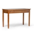 thumbnail image 2 of Simpli Home Warm Shaker 48 inch Wide Solid Wood Transitional Desk in Light Golden Brown, 2 of 10