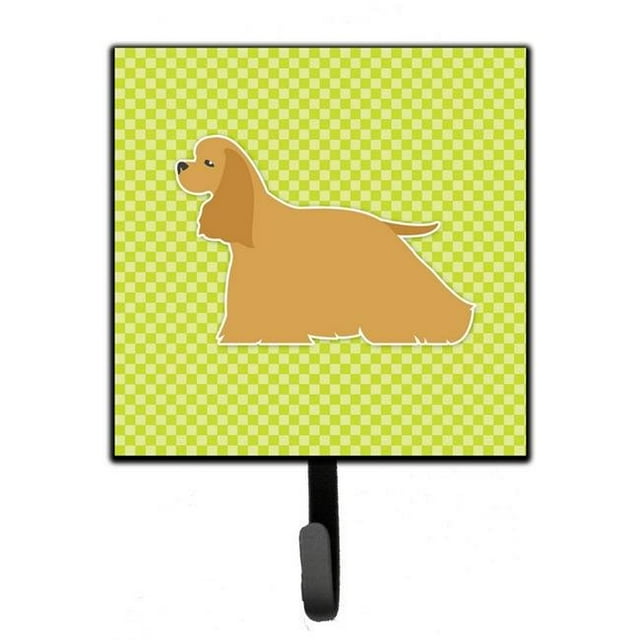 Cocker Spaniel Checkerboard Green Leash or Key Holder