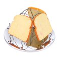 thumbnail image 2 of 4 Slices Bread Toast Folding Tray Camping Stoves Cooker BBQ Camping Toaster Rack Outdoor Cooking Tool, 2 of 9