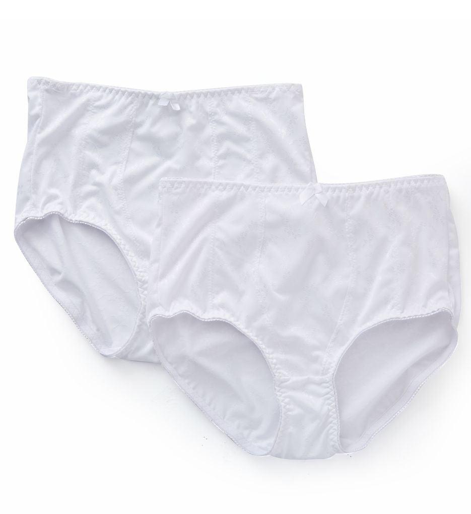 Women's Exquisite Form 070557A Jacquard Shaper Brief Panty - 2 Pack ...
