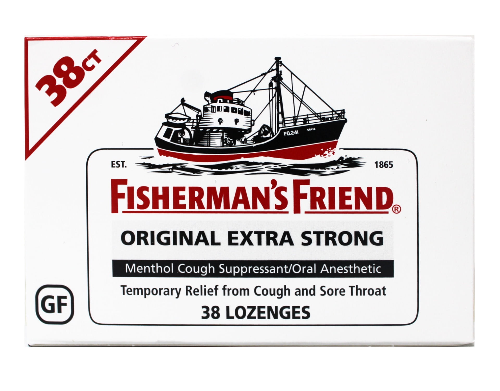 Fishermans Friend Original Extra Strong Menthol Cough Suppressant Lozenges,  38 Ea