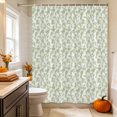 thumbnail image 3 of Sage Green Florals Shower Curtain Set - Standard 72" x 72" Washable Bathtub Curtain with 12 Hooks, Cottagecore Vine Leaves Minimalist Waterproof Fabric Stall Shower Curtains for Bathroom Décor, 3 of 8