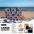 thumbnail image 5 of Wukai Hawaii Palms Print Zipper Bag,large Beach Tote Bag,Waterproof Sandproof Bag,Grocery and Picnic Tote Travel Bag, 5 of 5