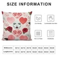 thumbnail image 5 of COMIO  Girly Lips Pillow Cover Hand Drawn Pink Rose Heart Abstract Style Decorative Pillow Cover Valentine's Day Romantic Love Square Soft Throw Pillow Cover for Living Room Couch,, 5 of 5
