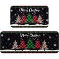 thumbnail image 1 of Christmas Kitchen Rugs Set of 2, Christmas Tree Kitchen Rugs Non Slip Washable, Winter Green Red Buffalo Plaid Kitchen Floor Mats Low-Profile, Christmas Decorations, 18''x 48''+ 18''x 30'', 1 of 6