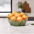 thumbnail image 6 of Mango Steam Decorative Centerpiece Fruit, Vegetable, & Candy Basket (Leaf, Green), 6 of 6