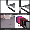 thumbnail image 7 of Hassch 10-Tier Shoe Rack with Cover and Side Pockets for Hallway Entryway, Rose Red, 7 of 7