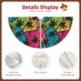 thumbnail image 3 of Sikiie Hawaii Palms Nativity Christmas Tree Skirt, Jesus Christian Winter Holiday Tree Mat Decoration(30-48IN)36", 3 of 6
