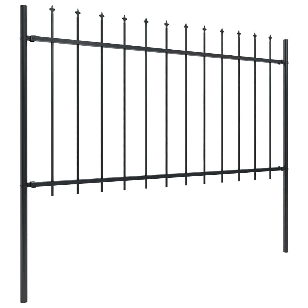 Garden Metal Fence Panel, Primary Material: Fence Post/Anchor: Yes - Walmart.com