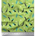 thumbnail image 1 of Soimoi Green polyester Crepe Fabric Dot & Feather Printed Craft Fabric by the Yard 52 Inch Wide, 1 of 3