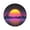 A Retro-Wave Landscape, variant on Round Placemat Heat Resistant & Wrinkle-Free Dining Table Decor Placemat For Home & Weddings Blurred Background
