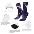 thumbnail image 3 of Yiaed Feathered Wolf Print Great elasticity Crew Socks Sports socks for Men and Women, 3 of 5