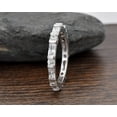 thumbnail image 4 of Oryn Jewelry 0.9 Ct Round Cut Moissanite Bands - 14K White Gold Plated Bands for Gifting - Radiant and Round Cut Moissanite Jewelry - Classic Wedding Ring - Bridal Style Moissanite Band, 4 of 6