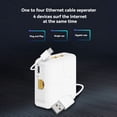 thumbnail image 3 of Extensión de Cable de Red Universal Divisor Ethernet Alta Velocidad USB C Alimentación Gigabit Internet Rj45 Adaptador Divisor 1 A 4, 3 of 5