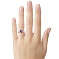 thumbnail image 2 of FJC Finejewelers 10k White Gold 8x6mm Oval Amethyst and White Topaz Ring, 2 of 7