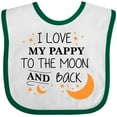thumbnail image 3 of Inktastic I Love My Pappy to the Moon and Back Boys or Girls Baby Bib, 3 of 4