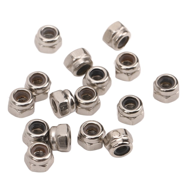 40Pcs RC Wheel Lock Nut, M2.5 Hex Iron Accessory Set with Nylon Lining, for 1 18 Climbing Car