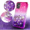 thumbnail image 4 of Samsung Galaxy S20 FE Case w/ TPU Screen Protector Liquid Quicksand Glitter Cute Bling Girls Women [Shock Proof] for Galaxy S20 FE - Pink/Purple, 4 of 5