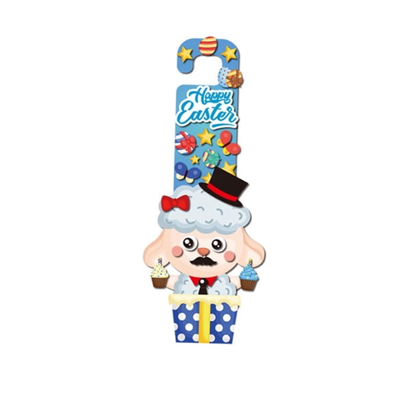 Juguetes hechos a mano de Pascua, decoración de dibujos animados para niños, arte colgante para puerta, pegatinas de pared DIY Wmkox8yii HAHFKSH606