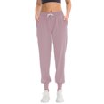 thumbnail image 1 of TFixol Pantalones jogger para mujer con bolsillos y cintura elástica con cordón para correr relajado, 1 of 6