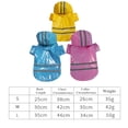 thumbnail image 3 of Outdoor Clothes Waterproof Sunscreen Pet Jumpsuit Jacket Hoody Dog Raincoats PU PINK M, 3 of 8