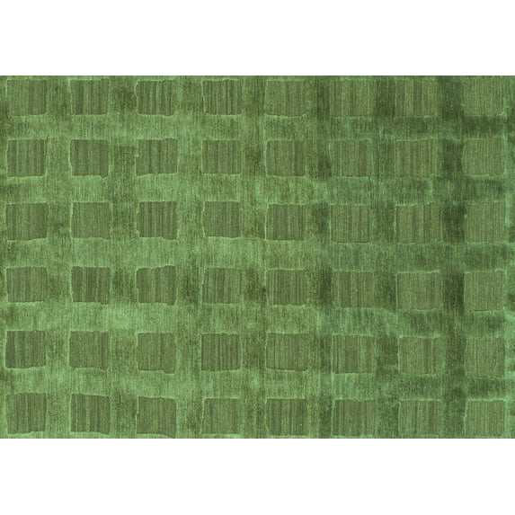 Ahgly Company Indoor Rectangle Abstract Turquoise Blue Modern Area Rugs, 7' x 9'