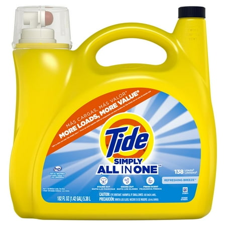 Tide Simply Clean All In One, 138 Loads - Refreshing Breeze - 182 oz