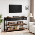 thumbnail image 3 of Console Table with 3 Drawers, 3 Tier Entryway Table with Storage, Industrial Sofa Table for Living Room, Couch, Hallway, 3 of 9