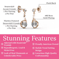 thumbnail image 2 of Cate & Chloe Isla 18k Rose Gold Plated Stud Earrings with Swarovski Crystals Gift for Women, 2 of 7