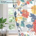 thumbnail image 4 of Yayeee Window Curtains Light Filtering 63"x42" Grommet Panel Pair Home Living Room Decor, Colorful Flowers Pattern, 4 of 7