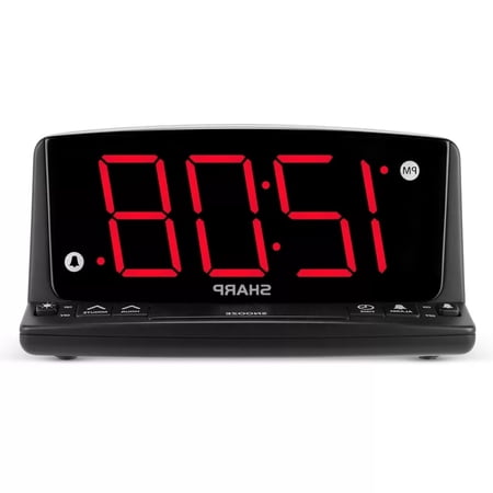 LED Night Light Alarm Clock: Jumbo Display, Bedroom Bedside, Snooze Function, Modern Style