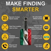 [Pack 2] tag8 Mexico Flag Tag Smart Bag tag |Trendy Luggage tag ID Identification | Suitcase Tag | Fashionable Digital Name tag | Airline Compliant, SITA World Tracer Code Enabled | Gift idea