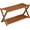 Tea Brown, variant on Wooden 2-Tier Plant Stand Flower Pot Shelf for Indoor Outdoor Patio Garden