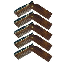 G.B.S Men's Wooden Pocket Comb, For Easy Detangling For all Hair Types Wet or Dry - Pack Of 5
