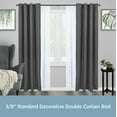 thumbnail image 2 of Kenney Scroll Ball Standard Steel Decorative Window Double Curtain Rod, 48-86" Adjustable Length, 5/8" Dia., Black, 2 of 6
