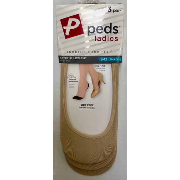 Peds Microfiber Contoured Extreme Low Liner, 3 Pair