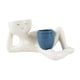 thumbnail image 4 of Maceta de resina con figura acostada de lado, maceta para decoración de jardinería, maceta doble para flores Con plantador azul, 4 of 9