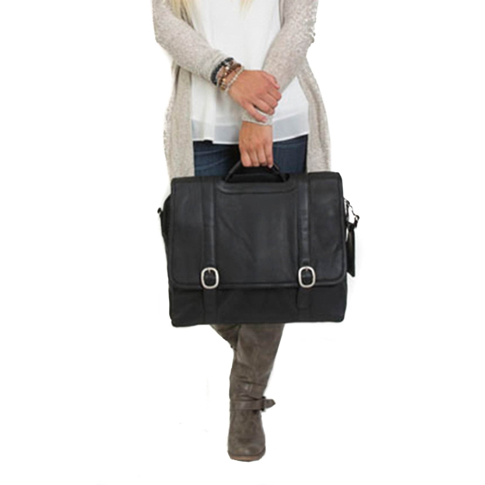 Canyon Outback Leather Willow Rock 16-Inch Leather Computer Briefcase