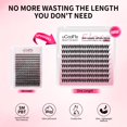 thumbnail image 2 of Eyelash Clusters uCoolme Flora Lash Lash, 12 mm, rizo en D, 0,05 mm, color negro, 2 of 7