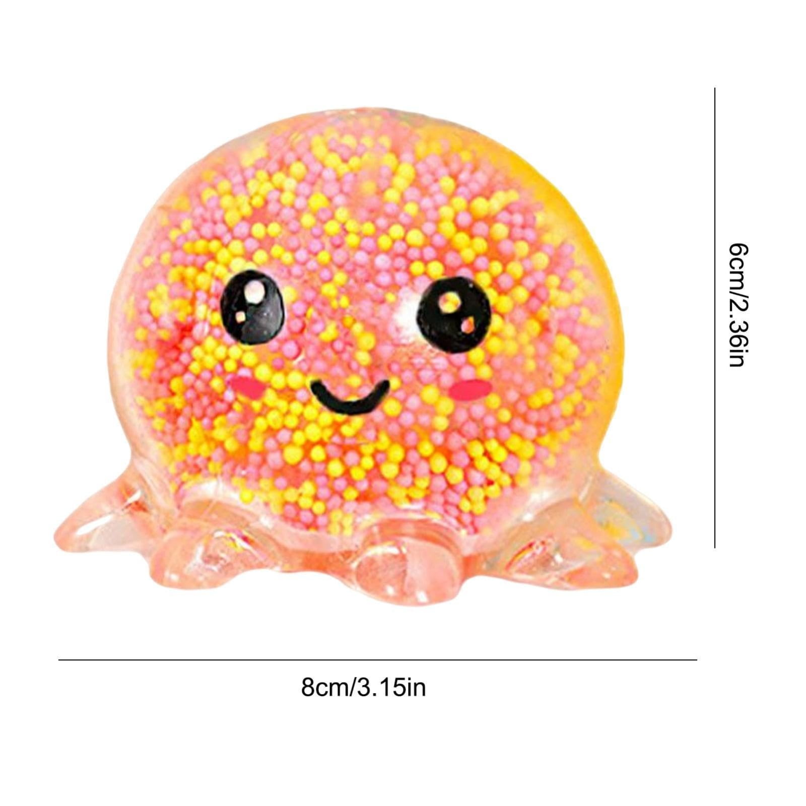 GAFRBALLV Octopus Stress Ball Set, 4 Pack Cute Squeeze Stress Relief Fidget Toys, Party Favors and Birthday Gifts