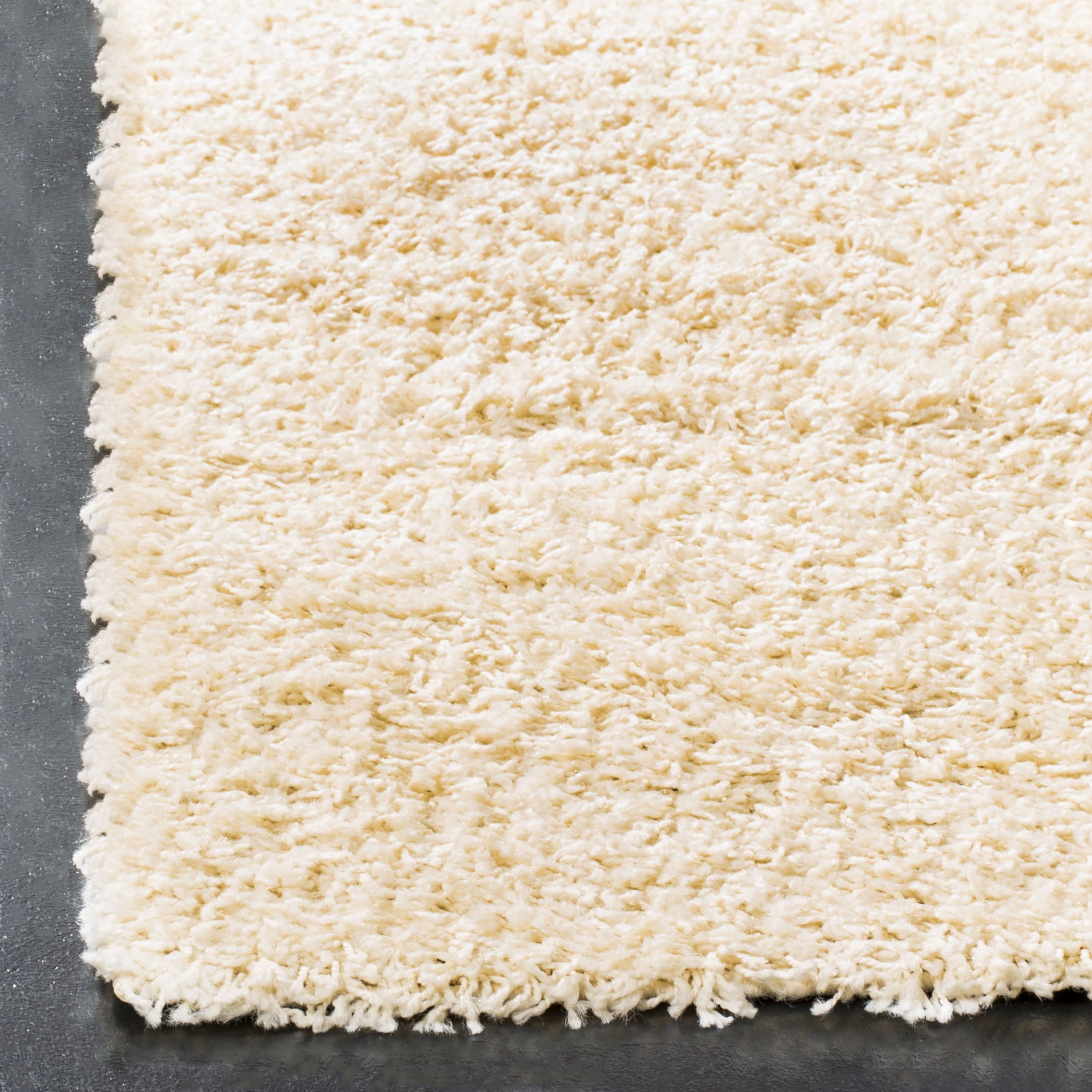 SAFAVIEH Lavena Solid Plush Shag Area Rug, Ivory, 10' x 14'