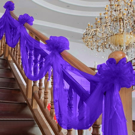 

Home Decor 2PC Soft Gauze Cloth Wedding Aerial Ceiling Decoration Chair Back Yarn Bachelorette Party Decorations