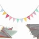 thumbnail image 3 of 3pack Imitated Burlap Pennant Banner, Multicolor Fabric Triangle Flag Bunting For Party Hanging Decoration, 3 of 5