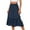 Navy., variant on Akafmk Plus Size Womens Skirts,Long Skirts for Women Maxi Boho Skirt,Solid Color Elastic High Waist Tiered Skirts Loose Fitting Vacation Beach Long Skirts